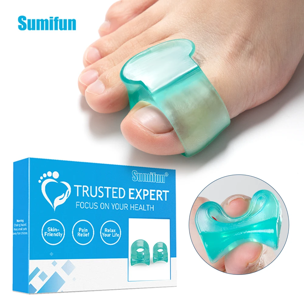 

8pcs Sumifun Green Silicone Toe Separators Foot Orthopedic Pedicure Pad Hallux Valgus Corrector Bunion Guard Foot Care Tools