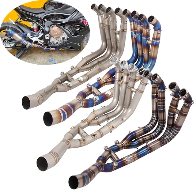  tube droit Le Tuyau D'échappement De Moto Relie Le Tuyau  Central De L'ensemble Du Système Pour S1000RR 2019-2023 S1000R 2021-2023  (Color : 4)