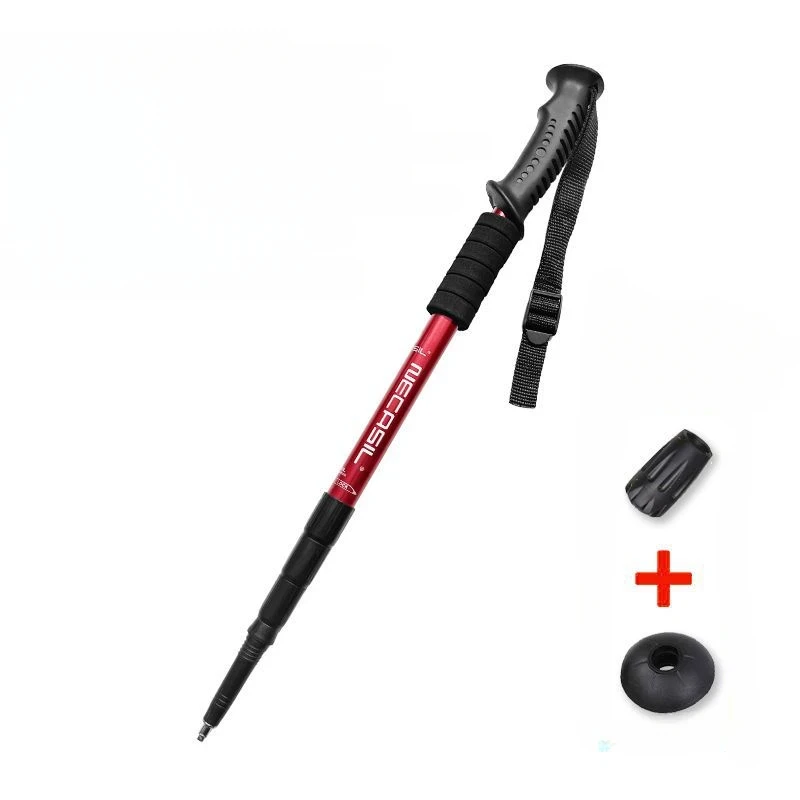 Aluminium Alloy Teleskopic Stick Hiking Poles Bast&atilde;o De Trekking Walking Stick Ultralight Absorber Walking Cane Alpenstock 1pc trekking pole