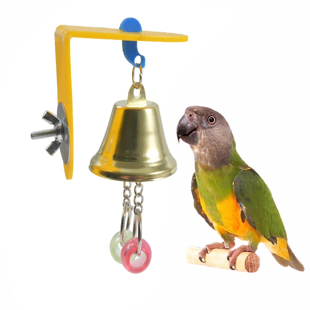 Parrot Bell Toys Birds Chewing Hanging Swing Cage Toy Bite Accessories Parakeet Play Toy Pet