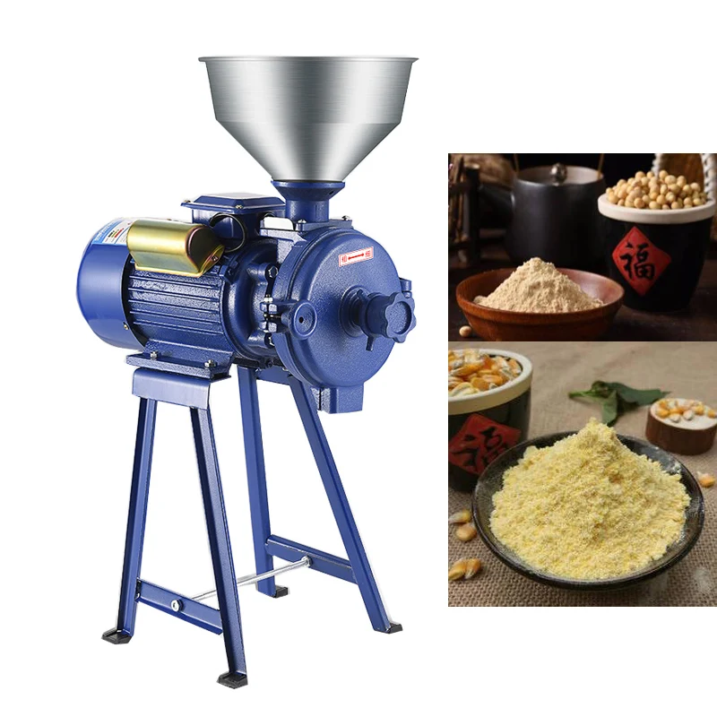 High Power Electric Feed Mill Wet And Dry Cereals Grinder Corn Grain