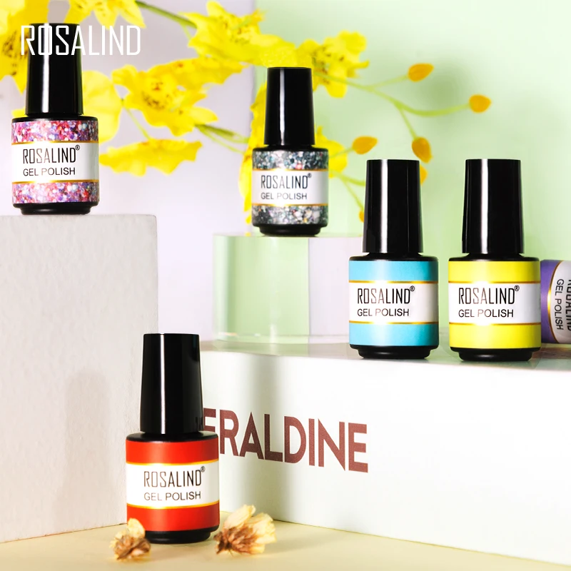 ROSALIND Temperature Change Color Nail Gel Polish Hybrid Varnish Semi Permanent Nail Art Manicure Top Base Coat Gel Nail Polish