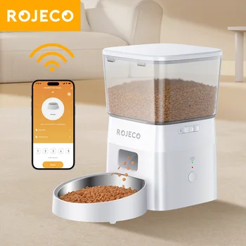 Sfeff151069114ecd93518daa86655a28V.png ROJECO Dog Feeder Automatic Smart Pet Food Dispenser for Pets Dog Kibble Dispenser With WIFI Remote Control Dog Feeding Supplies