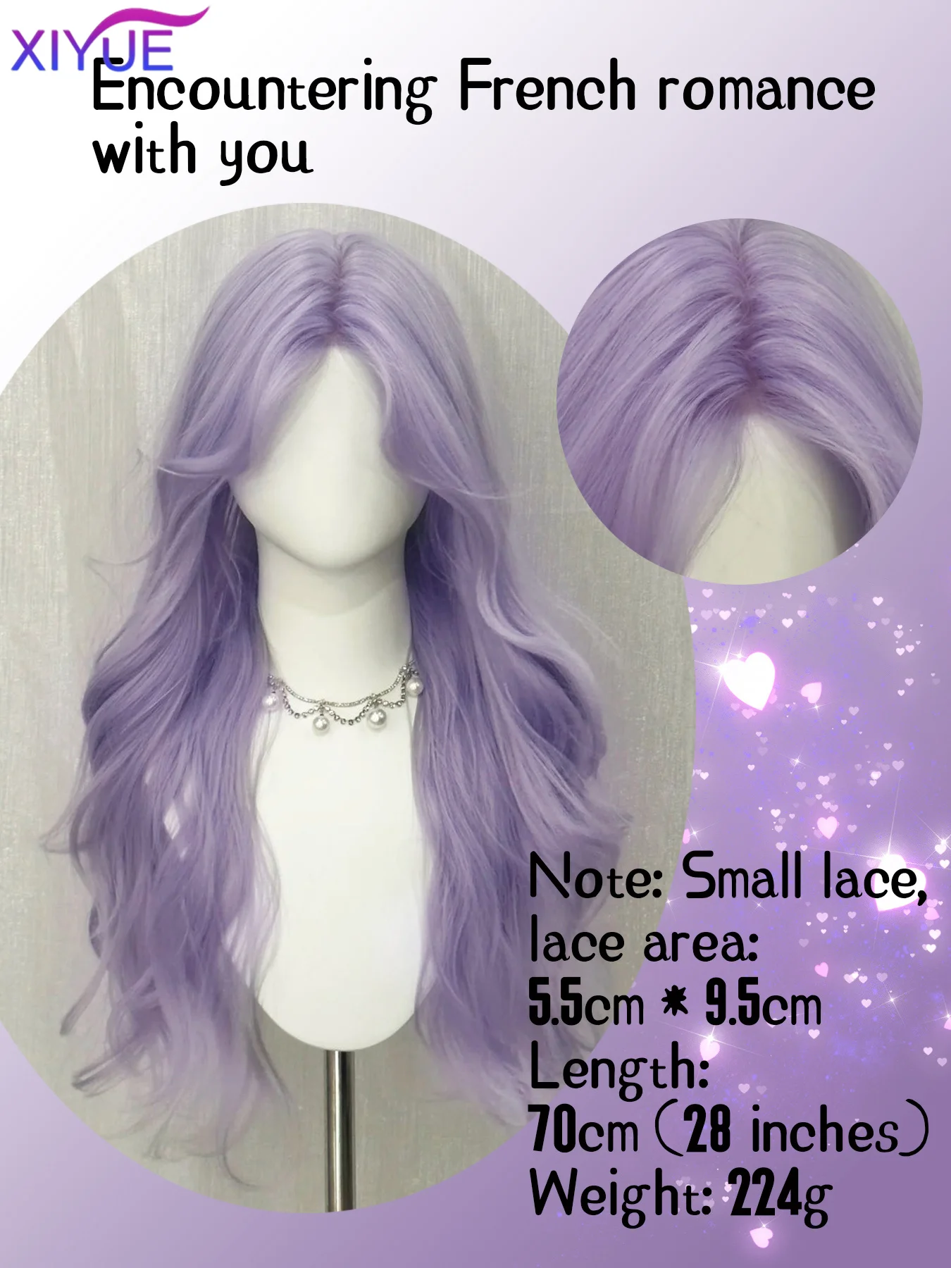XY Synthetic Forehead lace Long Wavy Cosplay Wigs Lolita Halloween Bangs Women Party Dailly Heat Resistant Wig