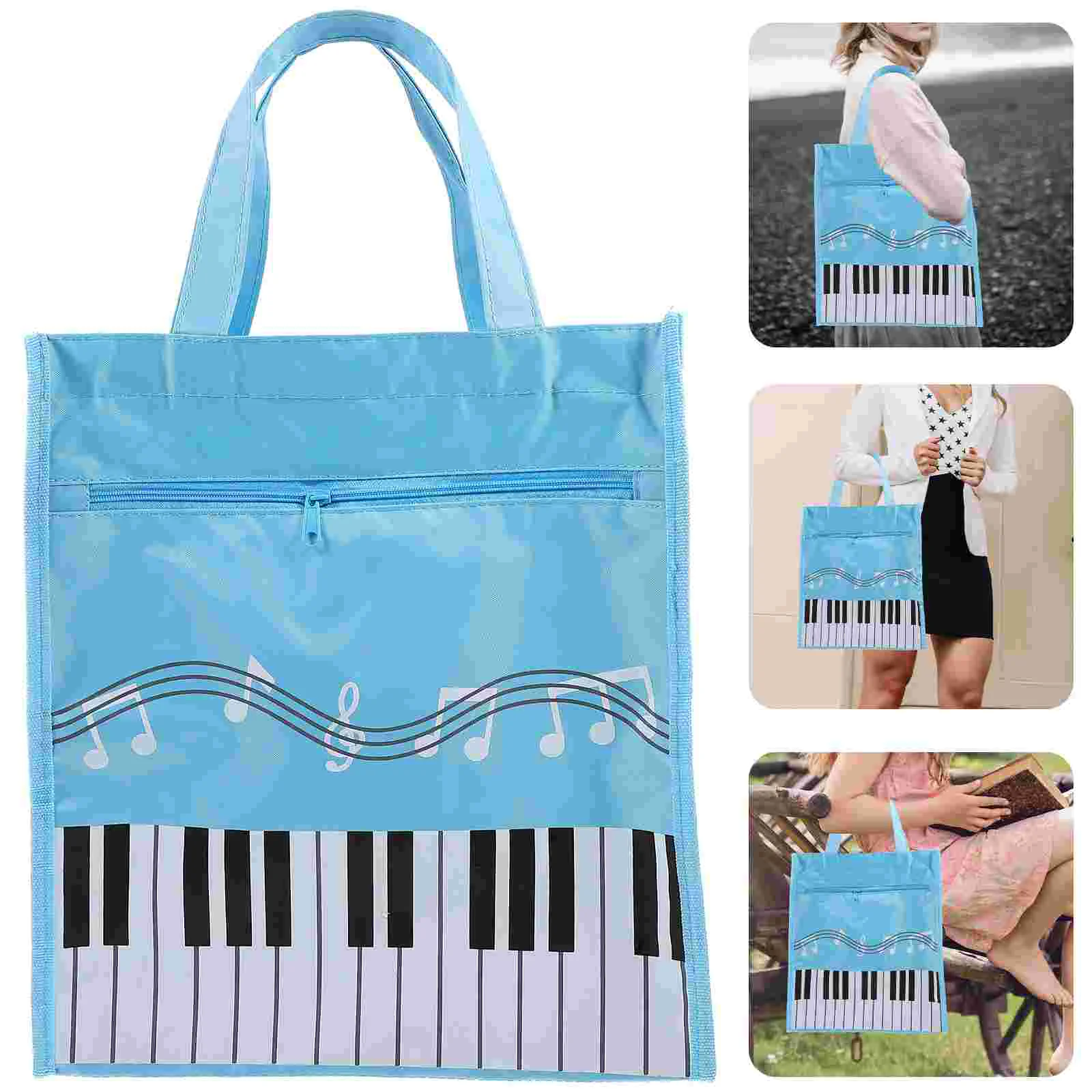

Tote Bags Music Score Container Storage Holder Instrument Accessory Ukulele Note