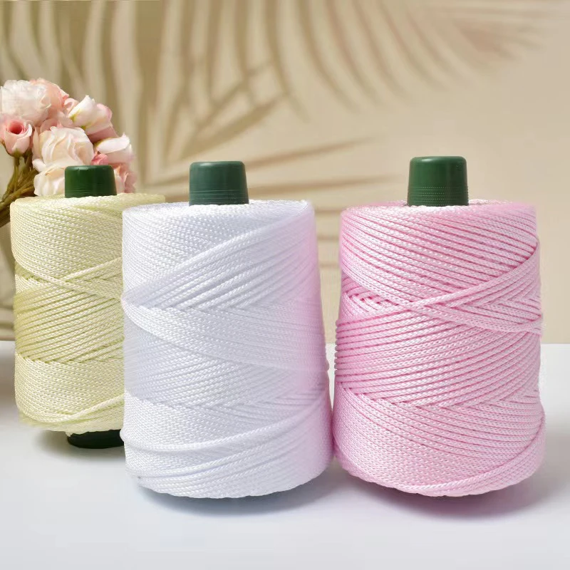 Solid Color Knitting Yarn Handmade Crochet Sweaters Scarves Hat Blanket Soft Threads Weave Nylon Rope DIY Sewing Supplies nylon rope nylon cord crochet yarn