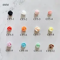 CF5 30pcs Cute Mini 4MM Ceramic Flower Shape Nail Art Decoration Handmade Ceramic Flower 1