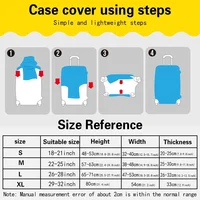 Luggage Cover Stretch Fabric Suitcase Protector Case Graphic Series Baggage Dust Case Cover Suitable 18-32 Inch Suitcase 2