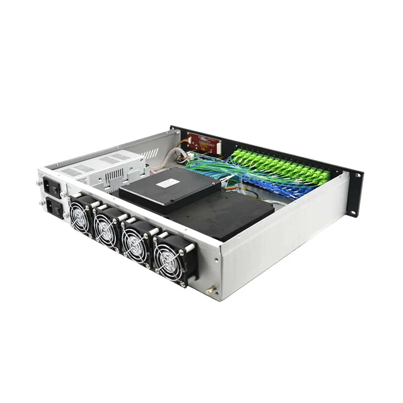 CATV용 고출력 광학 증폭기, 1550nm 2U JDSU 펌프, EDFA 32 * 19dBm
