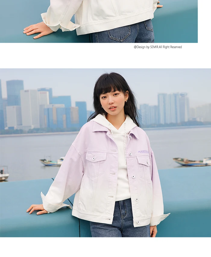 Denim Jacket Women Gradual Loose Temperament Spring New Embroidered Jacket Trend