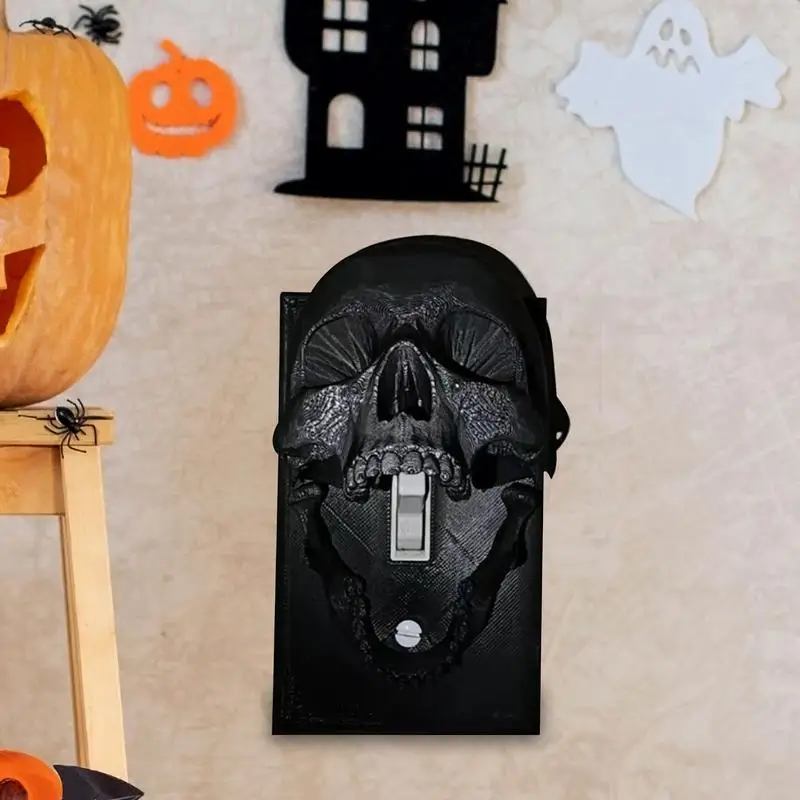 Skull Button Cover Wall Plate Cover 3D Skull Decorative For Living Room Decoration For Bedroom Room Decoration