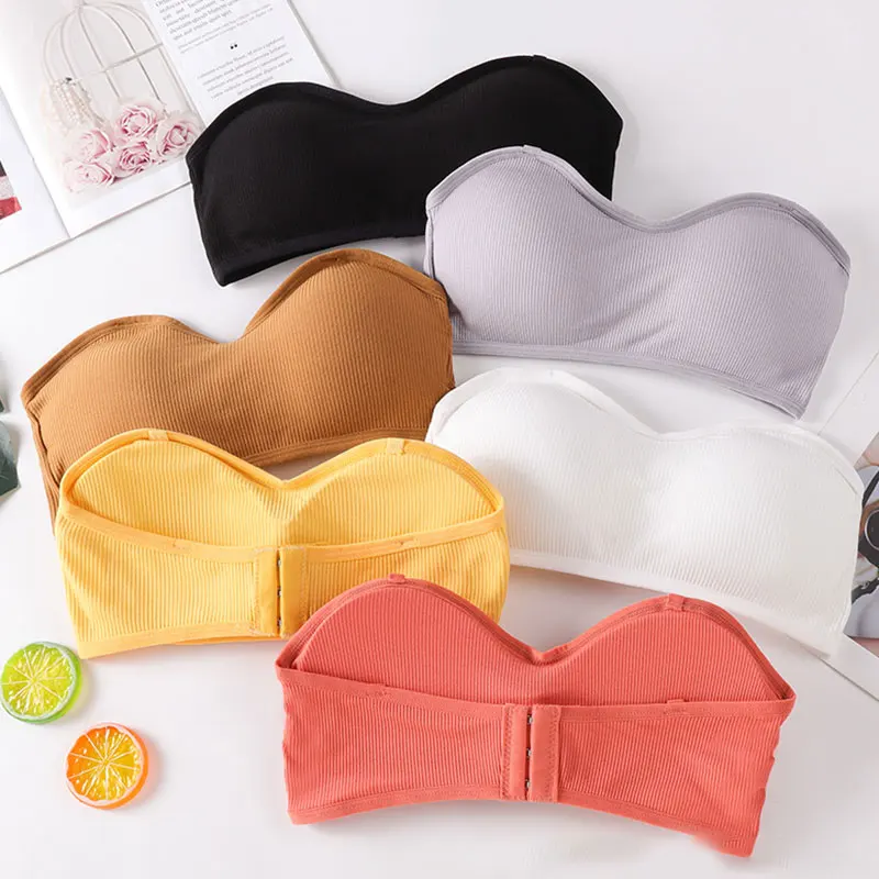 2021 Female Summer Crop Tank Top Women Fashion Deep V Lace Bras Embroidery Floral Tank Top Bra Wrapped Chest Camisole Padded Bra