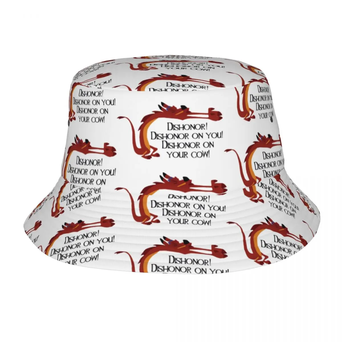 

Unisex Bucket Hats Dishonor Mulan Mushu Hot Summer Headwear Lightweight Outdoor Fishing Fisherman Caps Bob Hat Gifts Idea