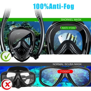 Seaview 180° Full Face Snorkel Mask - Wide-Eye Panoramic Vision, Advanced Anti-Fog Leak-Proof - for Adults Underwater Adventures 3