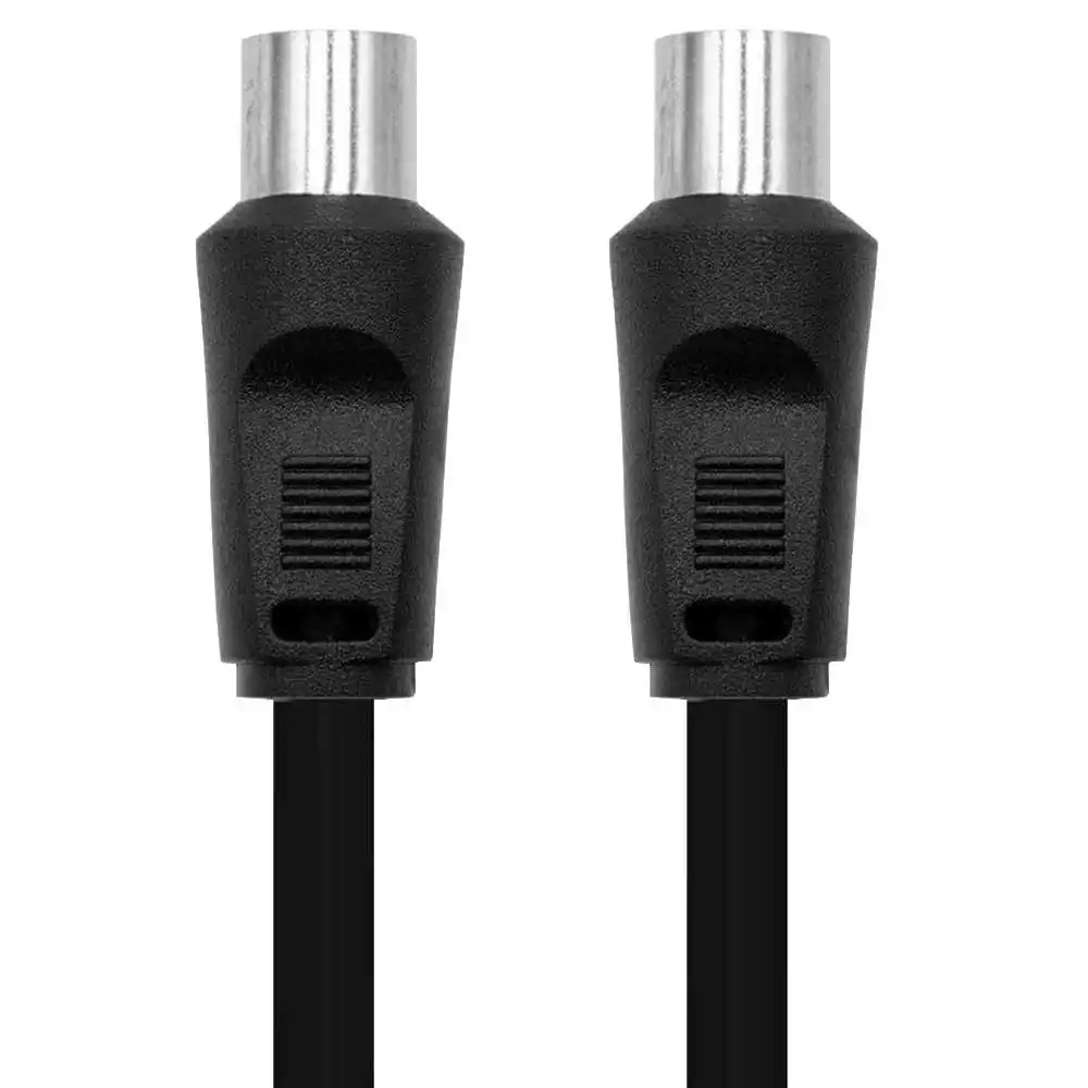 CABLEPELADO Cable Antena TV Macho a Macho Recto, Cable coaxial Antena de TV, Cable Antena TV Compatible televisión, decodificador, Tomas de TV, 75  Ohm, Negro