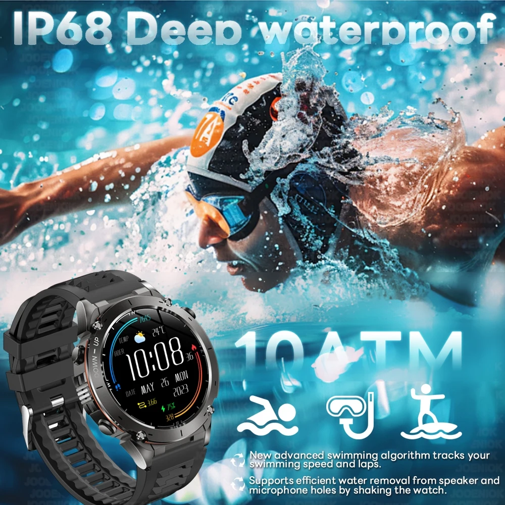 Waterproof Watches Watches For Swimming Laps 2025 New AMOLED HD