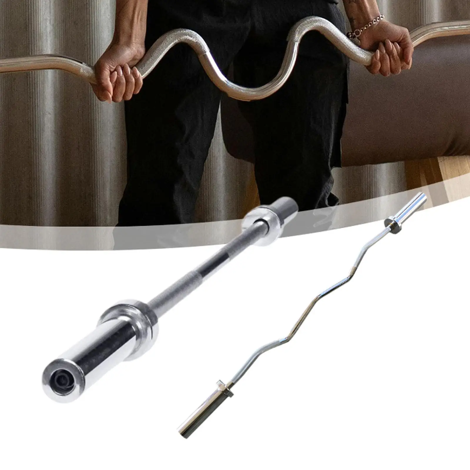Weight Lifting Bar Barbell Bar 1.2 M Standard Power Lifting Barbell Weightlifting for Body Building Deadlifts Presses