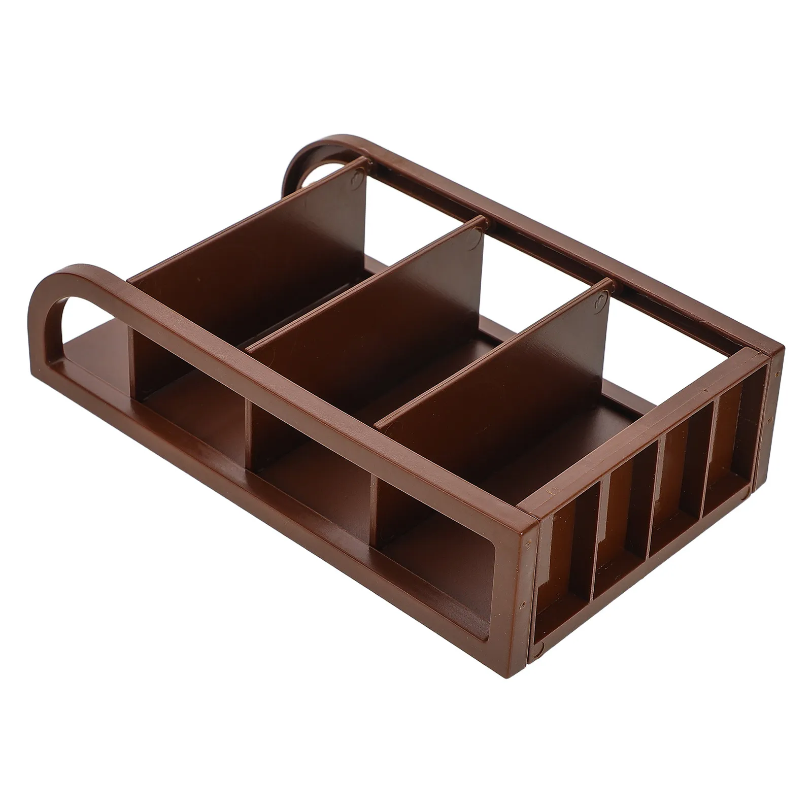 6Pcs 미니어처 슈퍼마켓 선반 세트 인형 집 상점용 현실적인 4층 플라스틱 디스플레이 랙 미니 식료품 식품 정리함