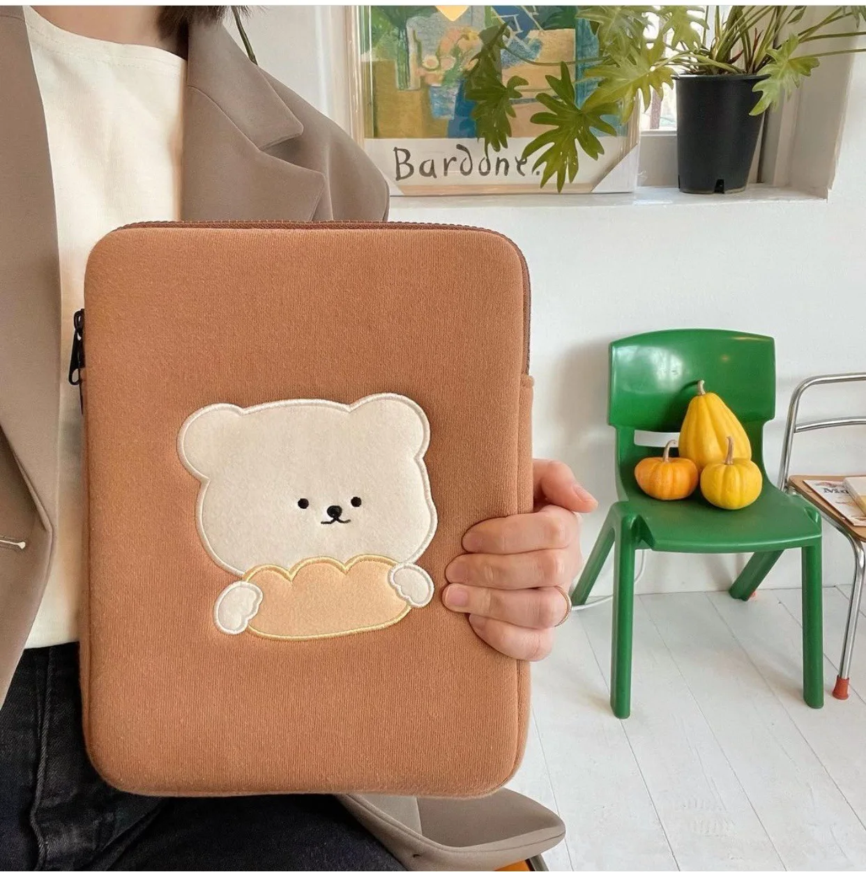 Cute Designer Brown Bear Liner Protect Bag For Ipad Mini 123456 9.7 10.2  10.5 10.8 10.9 Pro 11/13/15 Inch Tablet Laptop Bags - AliExpress