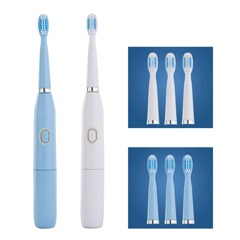 Electric Toothbrush With 4PCS Replacement Brush Heads 32000 High Frequency Sonic Vibration IPX7 Waterproof Toothbrush