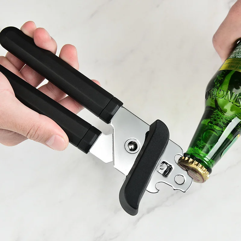 20pcs Straight Can Stainless Steel Can Opener Multi-purpose Bottle Opener Kitchen Tool