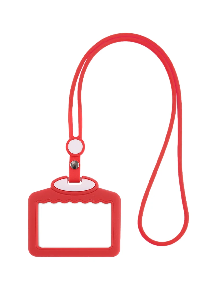 간호사 ID 배지 거치대 카드 보호대 목 걸이식 분리형 끈, 교사 의사 이름 태그, 수평 클리어 윈도우 학생