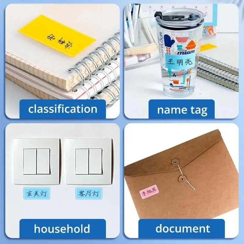 10 Sheet Waterproof Self Adhesive Label Assorted Stickers Removable Label Stickers Name Tag Bottle File Document School Supplies 4