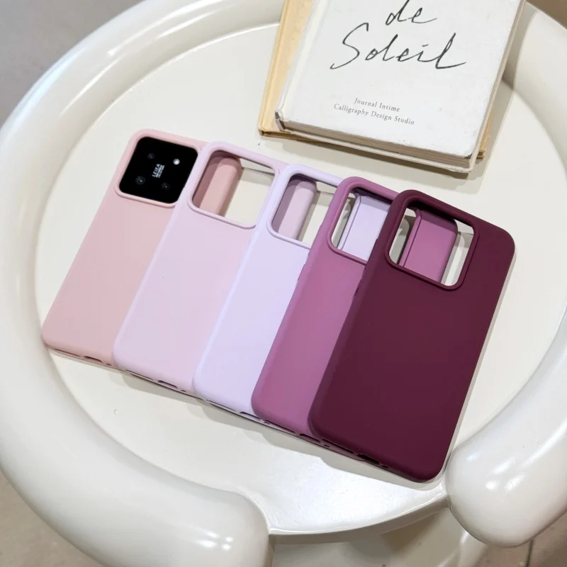 Candy Color Liquid Silicone Bumper Phone Case - Original Matte Shockproof Soft Back Cover