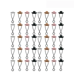Silicone Cowboy Hat Straw Cap - Cute Reusable Straw Topper and Mug Accessory Gift (40PCS)