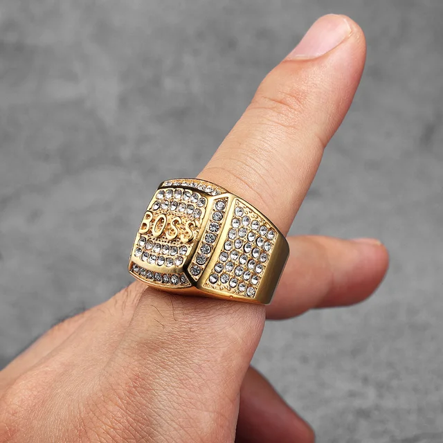 Bagues de luxe en acier inoxydable pour hommes et femmes, pierres précieuses brillantes, Punk, à la mode, bijoux créatifs, cadeau, vente en gros, livraison directe