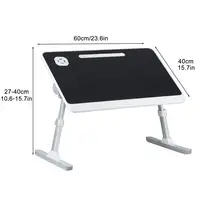 Laptop Bed Tray Table, Height Angle Adjustable Laptop Bed Stand, Portable Lap Desk with Foldable Legs, Foldable Lap Tablet Table 2
