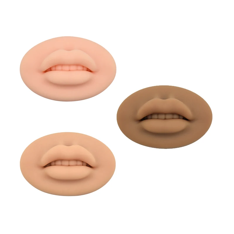 5D Silicone Tattoo Training Lip Reusable Facial Practice For PMU Beginner Tattoo Permanent Makeup Doll Face Lip Accessories