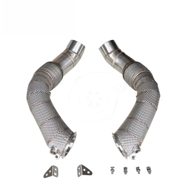 F10 M5 2012+ F13 M6 2012+ S63 엔진용 배기 다운파이프 (히트 실드 포함)