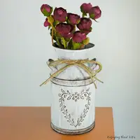 Home Plants Flowers Branch Potted Retro Shabby Chic Flower Jug Holder Metal Flower Arrangements Home Decoration 1