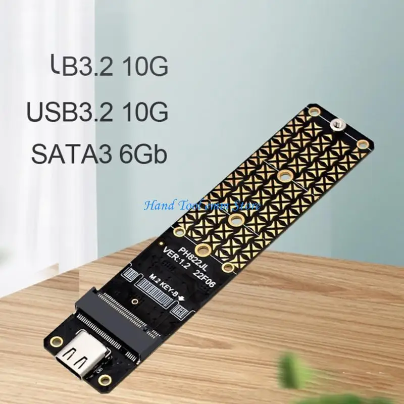 H37F M.2 B 키 SSD-USB 3.2 어댑터 카드 JMS580 라이저 카드 TYPE C 10Gbps 확장 카드(2230/2242/2260/2280용)