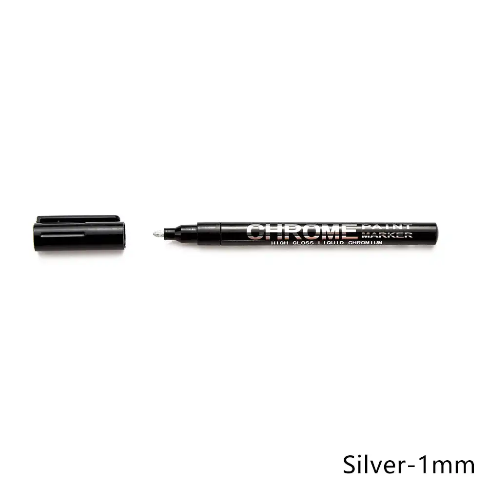 Electroplating Chrome Mirror Silver Waterproof Paint Pen for Metal Repair and Craftwork