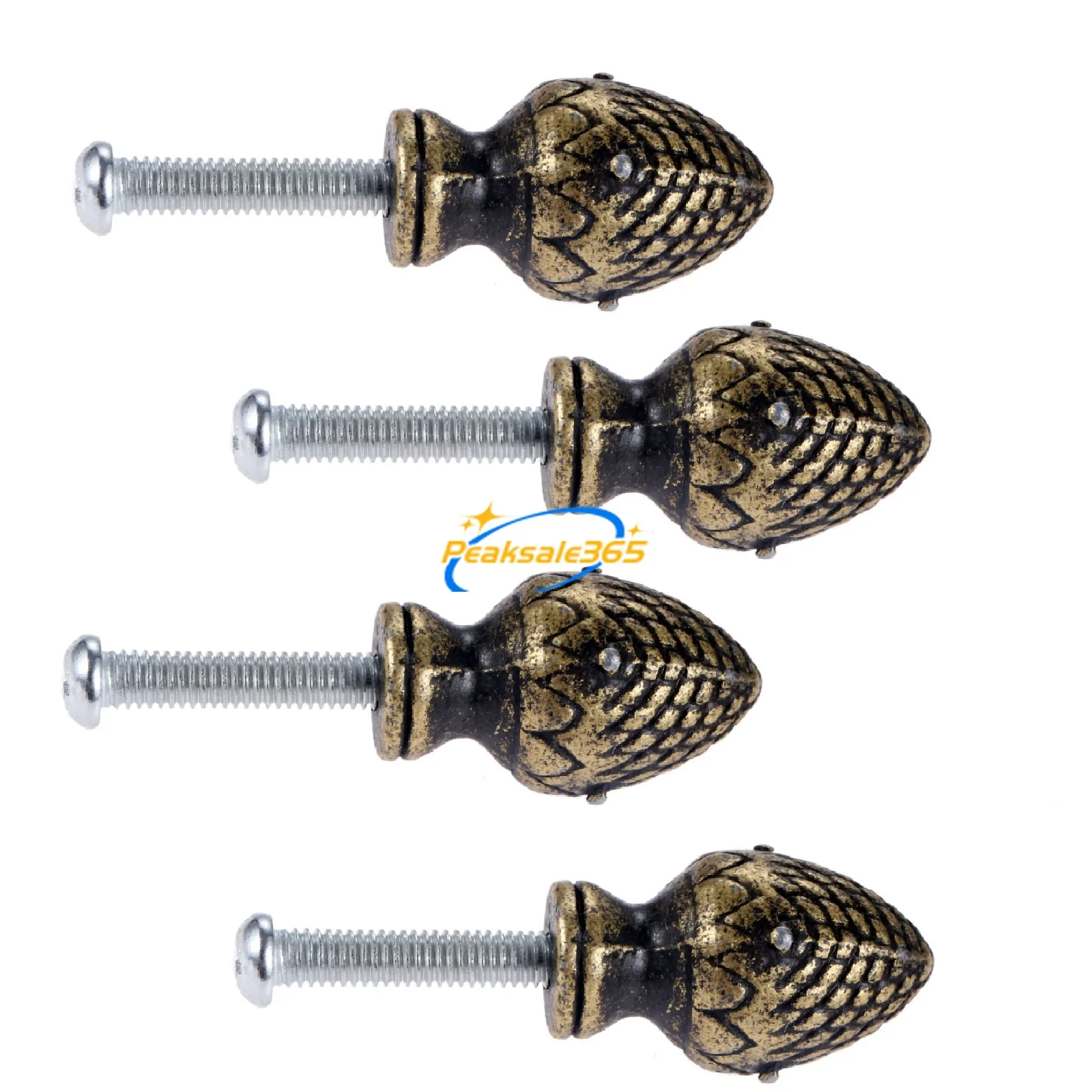 4pcs Antique Bronze Strawberry Knob w/screw Zinc Alloy Handles Pulls w/screws 25x18mm Drawer Door Cabinet Bin Vintage Decoration