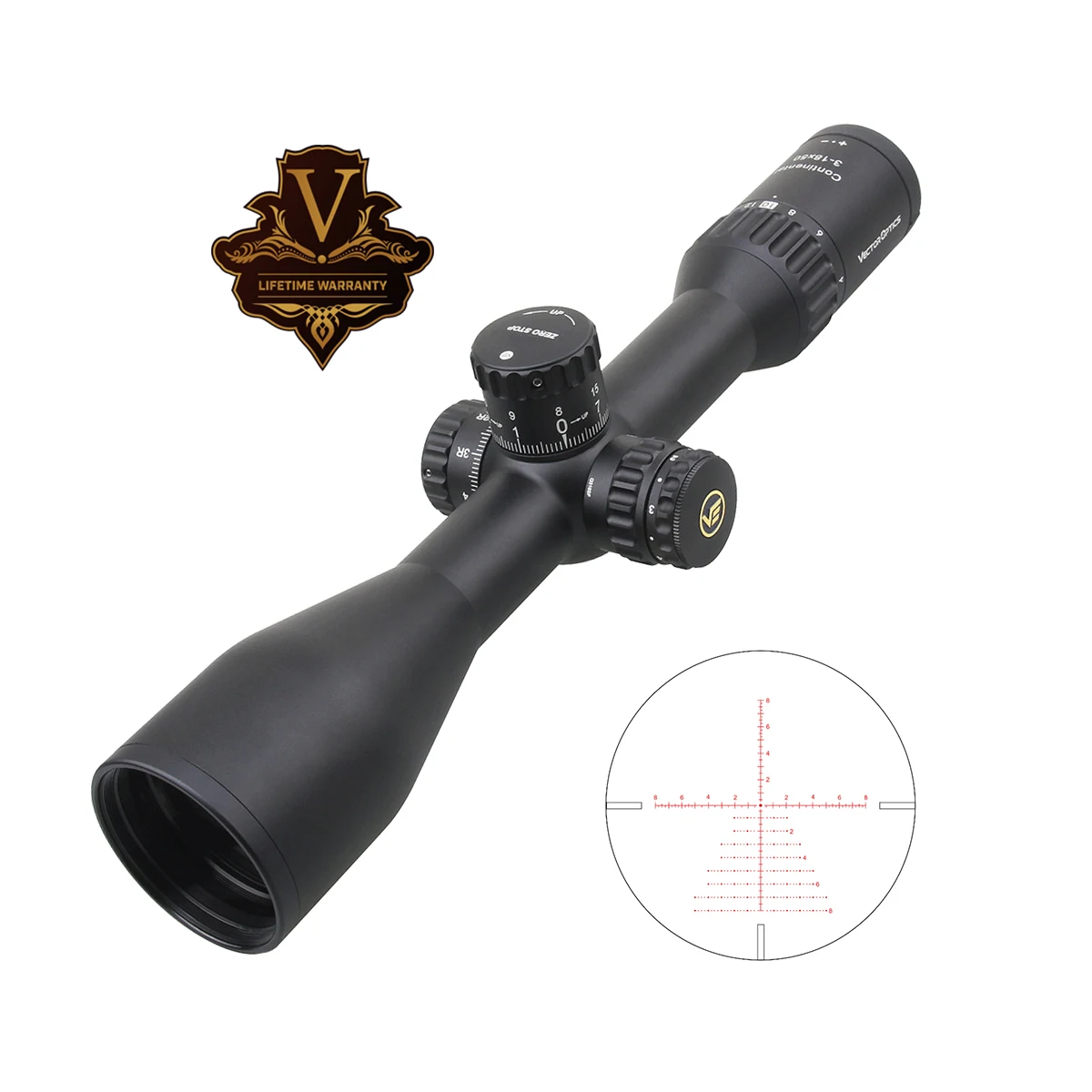 LifetimeWarrantyVectorOpticsContinental318x50ARITacticalScope