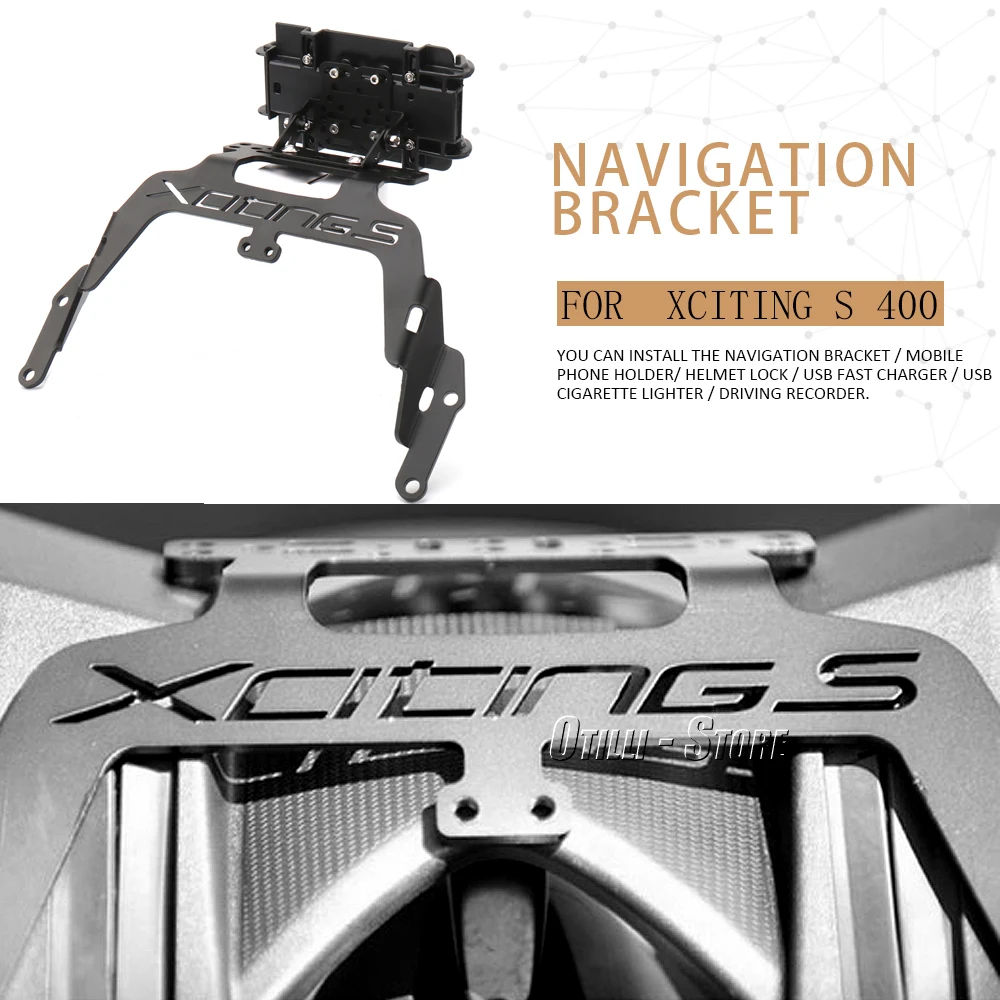 

New Mobile Phone Holder Easy Mount Stand GPS Navigation Bracket Motorcycle Accessories For KYMCO XCITING S400 Xciting S 400