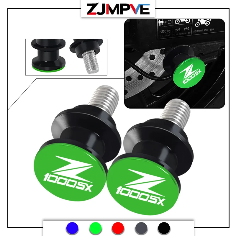 

For Z1000 Z1000R Z1000SX z1000 z1000sx 2015-2024 Motorcycle 8mm Swingarm Spool Slider Rear Stand Screws Protector Z 1000 1000SX