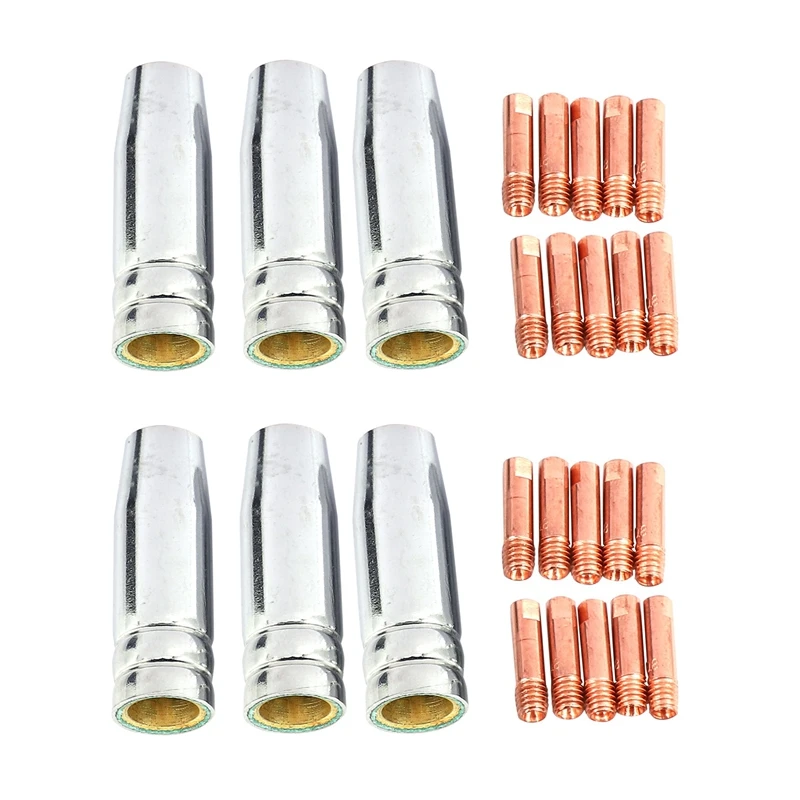 

26Pcs CO2 Mig Welding Torch Aircooled MB 15AK Contact Tip Holder Gas Nozzle 0.8Mm Welder Shield Shroud Nozzle Tip Kit