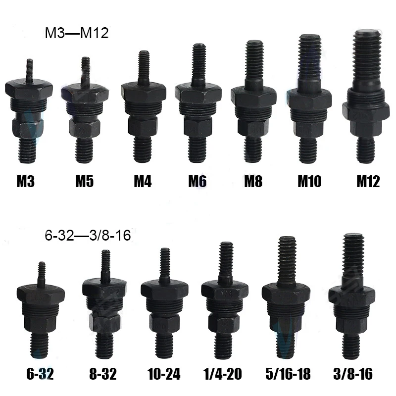 1pcs M3-M12 Rivets Nuts Insert Flat Head Threaded Nut for Hand Riveter Gun Tools Threaded Shaft Nut Rivets Tool Accessories