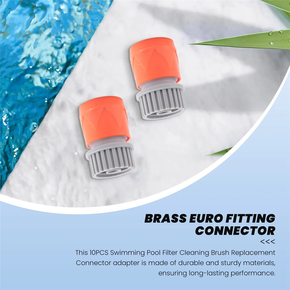 BAAU 10PCS Swimming Pool Filter Cleaning Brush Replacement Connector Adapter for Swimming Pool Filter Cleaner