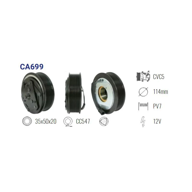 

Сцепление CA699 CVC5 7pk для NISSAN Qashqai/RENAULT 92600-JD70B / 92600JD73A / 92600BR70A / 92600JD700