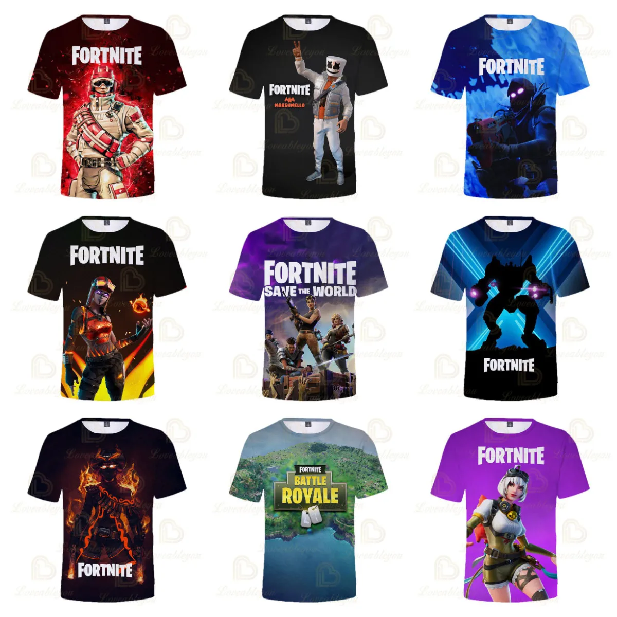 Uomini E Donne Fortnite Victory Shooter Bambini T-Shirt Hero Battle Royale Tshirt Top Ragazzi Ragazze Cartoon Top Ragazzi Vestiti