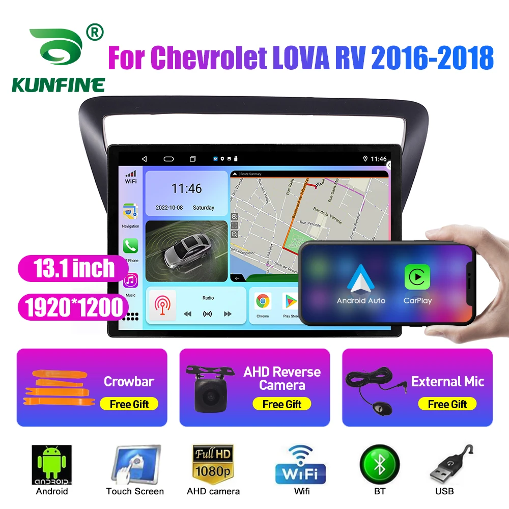 

13.1 inch Car Radio For Chevrolet LOVA RV 2016-2018 Car DVD GPS Navigation Stereo Carplay 2 Din Central Multimedia Android Auto