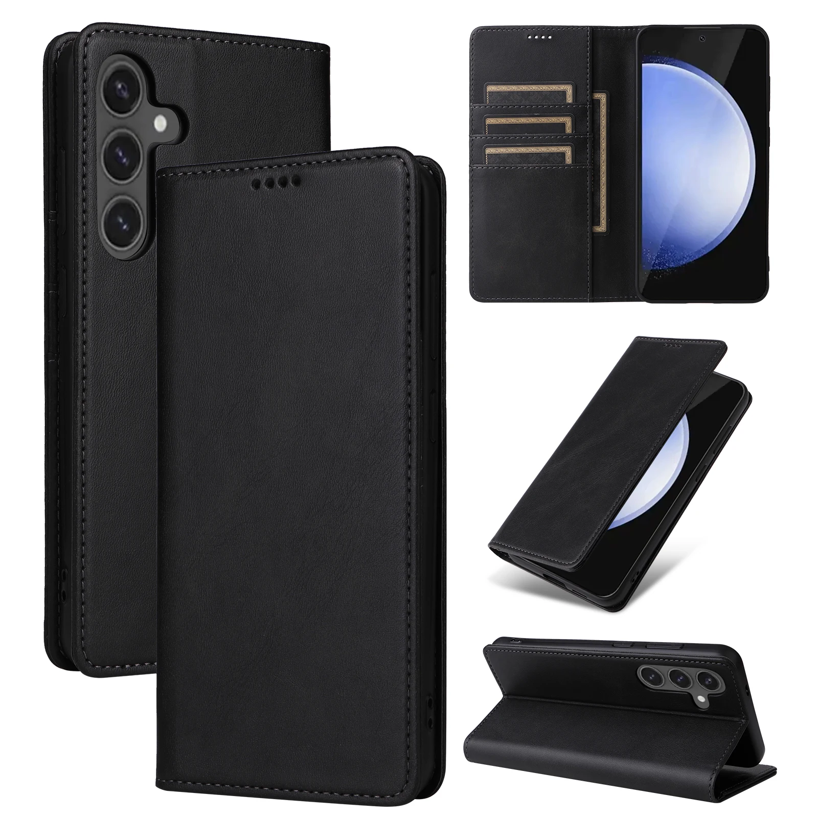 Premium PU Leather Wallet Phone Case - Stylish Protective Cover