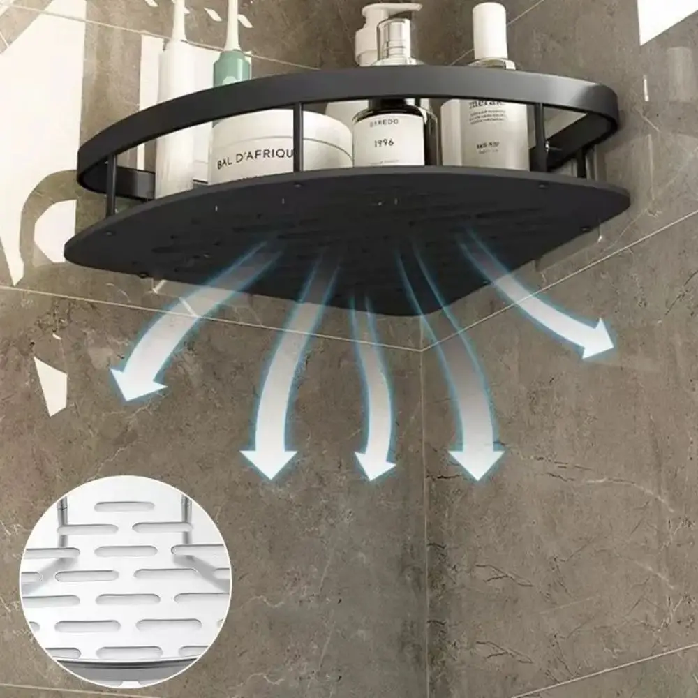 Bathroom Shelf Rack No Drill Shelves Wall Mount Corner Shelf Shower Holder For WC Shampoo Organizer Bathroom Accessories
