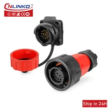 

Cnlinko YM24 M24 Waterproof Connector 12.19.24pin Panel Mount Connector for Vehicle GPS Ship Solar Photovoltaic Equipment