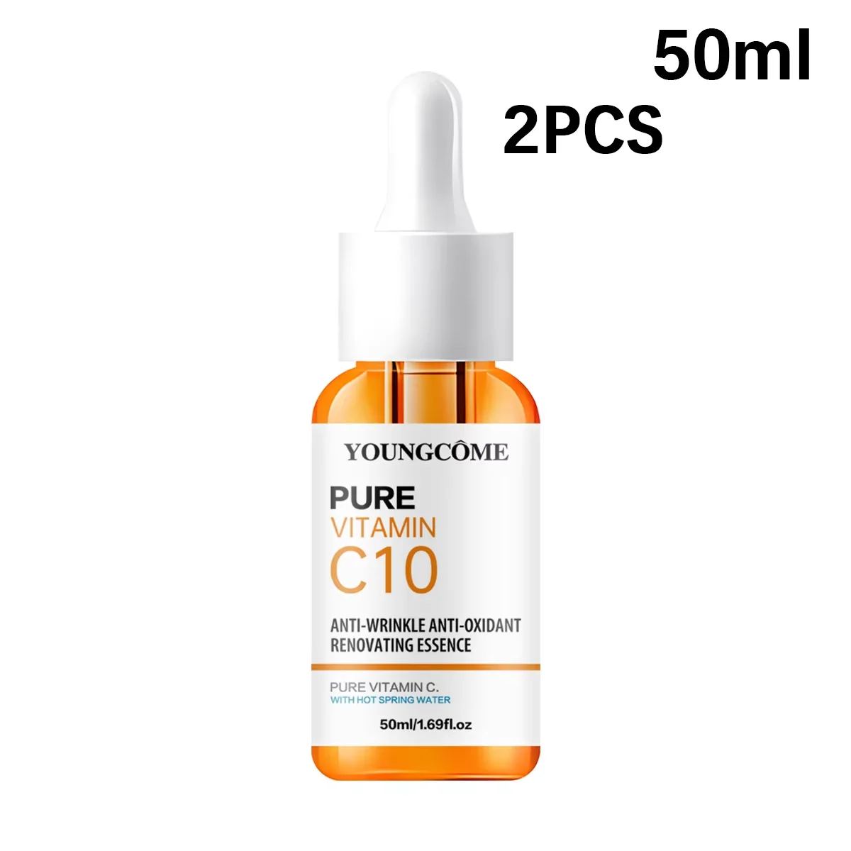 Radiant Glow Vitamin C Facial Serum with Hyaluronic Acid for Brightening and Moisturizing